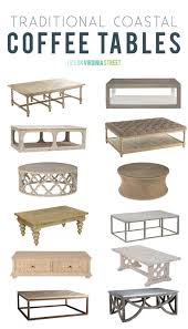Shades of sand natural walnut coastal console table. Traditional Coastal Coffee Tables Life On Virginia Street