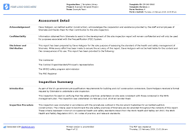 Past inspection records show what has been summary of inspection information requirements. Site Inspection Report Free Template Sample And A Proven Format