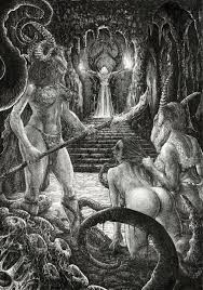 Ritual Conversion in the Mindflayers Cave, Me, Felt-tip pen on paper, 2021  : rArt