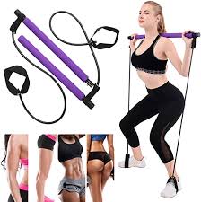 Amazon Com Yanovate Pilates Bar Kit With Exercise Resistance Band For Home Gym Workout Portable Anti Yoga Muscles Resistance Band Exercises Resistance Band