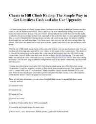 Drag racing is the quintessential american motor spot: Cheats To Hill Climb Racing The Simple Way To Get Limitless Cash And Also Car Upgrades By Timiask28 Issuu