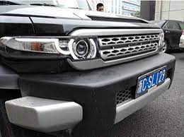 トヨタ fjクルーザー 用 ランドローバースタイル ヘッドライト ヘッドランプ 左右セット新品 グリルセット 07以後led for toyota fj cruiser 2007 up led head lights lamps vland 車パーツ 車ライト トヨタ ランドローバ car bmw bmw car