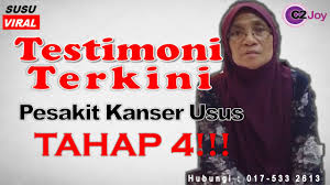 Kemudian, doktor meminta dia membuat kemoterapi dan terapi radiasi dua kali dan memberitahunya. Testimoni Terkini Dari Pesakit Kanser Usus Tahap 4 017 533 1832 Youtube
