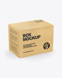 Kraft Box Mockup In Box Mockups On Yellow Images Object Mockups