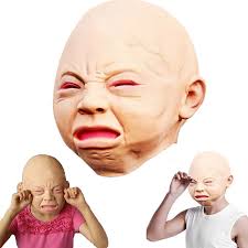 Funny Cry Baby Full Head Face Latex Scary Mask Halloween Party Adult Cosplay For Sale Online Ebay