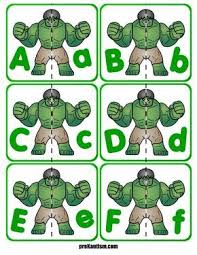 Hulk Letter Matching Alphabet Preschool Preschool Literacy Superhero Preschool