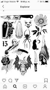 Black And White Tattoo Stencil Designs Ttatttu Spooky Tattoos Traditional Black Tattoo Sketch Tattoo Design