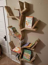 Tree Bookshelf Rustic Bookshelf Rustic Tree Shelf Tree Etsy Rustic Bookshelf Bookshelves Diy Nursery Bookshelf