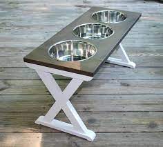 Extra Large Dog Food Stand 3 Bowl Dog Feeder Farmhouse Dog Etsy Large Dog Bowls Dog Bowl Stand Dog Bowls
