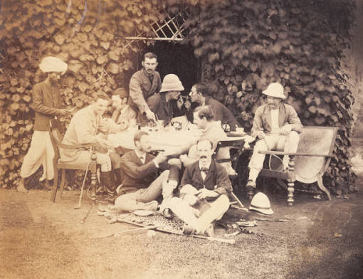 People of Madras: Pic 1: Posed studio group picture of domestic servants at Madras, shown in Vienna exhibition in 1873. Photograph by Nicholas and Curths, 1870 Pic 2: Group portrait of Indian