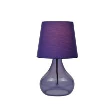 Operated by a rotary socket switch to easily turn it on or off. Lite Source Ls 22960 Jamie Single Light 14 Tall Table Lamp With Glass Base And Fabric Shade Purple Lamps Table Lamps Accuweather Shop