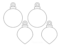 Grab 14 printable christmas ornament templates and outlines with one easy click! Printable Christmas Ornaments Coloring Pages And Templates