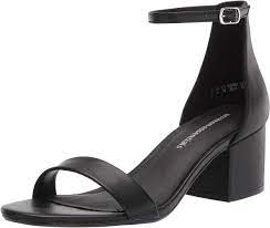 Amazon.com: Amazon Essentials Women's Two Strap Heeled Sandal, Black Faux  Leather, 5 : Clothing, Shoes & Jewelry