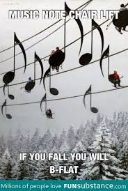Music Note Chair Lift Funsubstance Music Humor Musicals Ski Lift