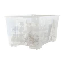 Samla Krabice Transparentni 78x56x43 Cm 130 L Ikea Ikea Storage Boxes Ikea Samla