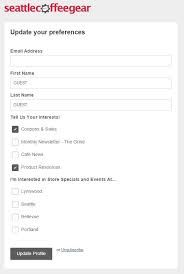 Here Is An Email Preference Center Used By Seattle Coffee Gear With Images Email Design Preferences Email Marketing