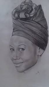 Monica portrait Drawing by Hamid Ibrahim