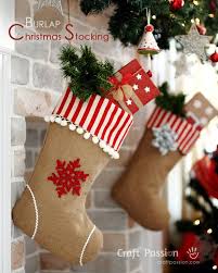 Christmas Stocking Burlap Free Sewing Pattern Craft Passion Burlap Christmas Stockings Burlap Christmas Decorations Christmas Sewing Projects