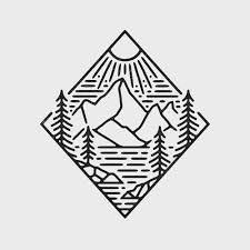 Black And White Drawing Ideas Nature Mountain Drawing Black And White Nature Liam Ashurst Nature Logo Design Natural Logo Nature Drawing