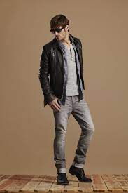 Get This Look For 121 Black Leather Bomber Jacket Leather Jacket Men Jeans Outfit Casual