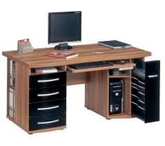 Space2 Surfline 450 Computer Desk In Walnut And Black Desk Office Furniture Uk Home Office Desks