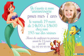 Invitation Anniversaire Princesse Ariel Gratuite A Personnaliser En Lig Invitation Anniversaire Modele Invitation Anniversaire Invitation Anniversaire Gratuite
