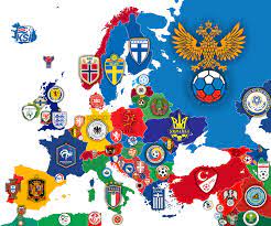 Liverpool football club is a professional football club in liverpool, england, that competes in the premier league, the top tier of english football. Logos Of National Football Teams In Europe Surrounding 3240x2700 Mapporn