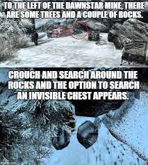 Secret Invisible Chest Skyrim Funny Skyrim Game Skyrim Tips And Tricks