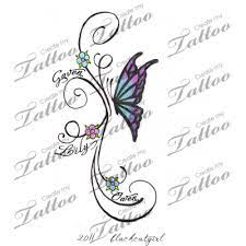 Butterfly With Kids Names Custom Tattoo Concept 1 22343 Createmytattoo Com Tattoos With Kids Names Infinity Tattoos Tattoos