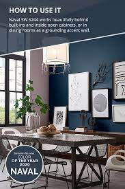 Grounding Empowering Serene Nourishing The Sherwin Williams 2020 Color Of Blue Accent Wall Living Room Accent Walls In Living Room Dining Room Accent Wall