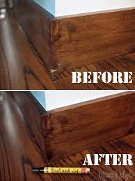 Five Minute Friday The Fastest Way To Refresh Wood Furniture Trim And Floors Stained Trim Staining Wood Wood Baseboard