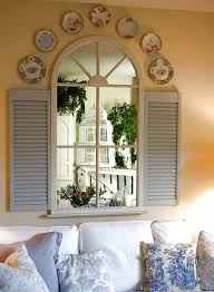 Delectable window wall mirrors gorgeous pane large rectangle. Upcycled New Ways With Old Window Shutters French Country Decorating Bedroom Home Old Window Shutters