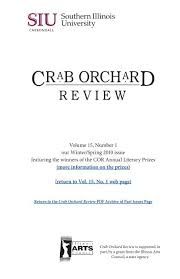 Get 15% off with ebay promo code. Crab Orchard Review Vol 15 No 1