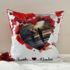 No matter where he is, you can make him feel your presence. Personalized Photo Sequin Cushion Gift Send Home And Living Gifts Online J11101466 Igp Com In 2020 Sequin Cushion Magic Pillow Online Gift Shop