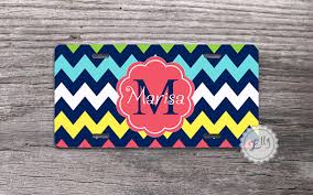 Statistically, vanity license plates are unique. Monogram License Plate Chevron Personalized Car Tag New Car Truck Parts Auto Parts Accessories