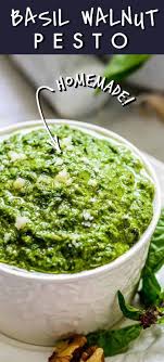 The Best Basil Walnut Pesto In 2020 Basil Walnut Pesto Walnut Pesto Homemade Pesto
