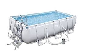 Bestway Power Steel Rectangular Swimming Pool 6478 Liters Grey 13 Ft 3 Inch X 6 Ft 7 Inch X 39 5 Inch Rectangular Swimming Pools Garden Shed Swimming Pools