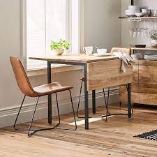 Box Frame Drop Leaf Dining Table 24 48 Raw Mango West Elm In 2020 Small Kitchen Tables Dining Room Small Expandable Dining Table