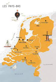 Het grootste aanbod van oude landkaarten en plattegronden van nederland. Lucille Michieli 7h09 Pays Bas Map Design Illustrated Map Map Art