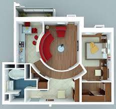 Cool one bedroom apartment plans ideas 56. 1 Bedroom Apartment House Plans Tiny House Layout Apartment Layout Floor Plan Design