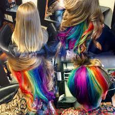 Rainbow Hair Red Hair Orange Hair Yellow Hair Green Hair Blue Hair Purple Hair Pink Hair Hair Styles Green Hair Underlights Hair