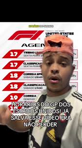 Horários do GP dos Estados Unidos: Não Perca!