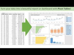 Introduction To Pivot Tables Charts And Dashboards In