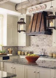 White Washed Brick Backsplash For Stove Kitchen Farmhouse Kitchen Backsplash Rustic Kitchen Farmhouse Style Kitchen