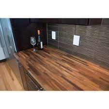 Hardwood Reflections Unfinished European Walnut 8 Ft L X 25 In D X 1 5 In T Butcher Block Countertop 152598hdbw 98 The Home Depot Butcher Block Countertops Countertops Walnut Butcher Block Countertops
