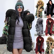 2019 Camouflage Winter Jacket Women Outwear Parka Fur Collar Lady Coat Plus Size Slim Fit Warm Long Coat Fashion Winter Clothes Women From Mantle
