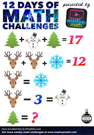 Are You Ready For 12 Days Of Holiday Math Challenges Mashup Math Math Challenge Holiday Math Christmas Math Activities