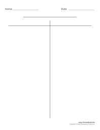 blank t chart templates printable compare and contrast