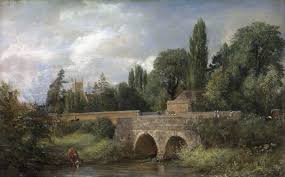 John Constable Flatford Mill Scene On A Navigable River John Constable Gillingham Bridge Dorset 1823 Paesaggi Impressionismo Pittore