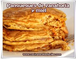 Panqueques De Miel Y Zanahoria Cocinarecetasfaciles Com Recetas Faciles De Preparar Hotcakes Receta Recetas Desayuno Receta Panqueques De Avena